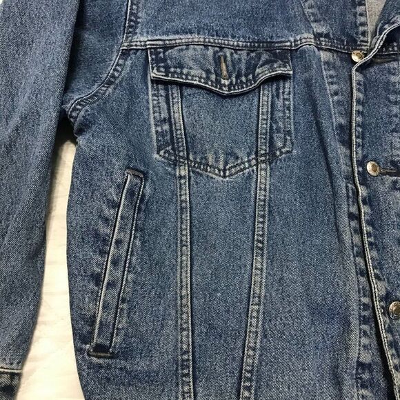 Vtg‎ Bugle Boy The Millennium Series 7M Denim Blue Jean Jacket Coat Mens Large - Picture 2 of 9